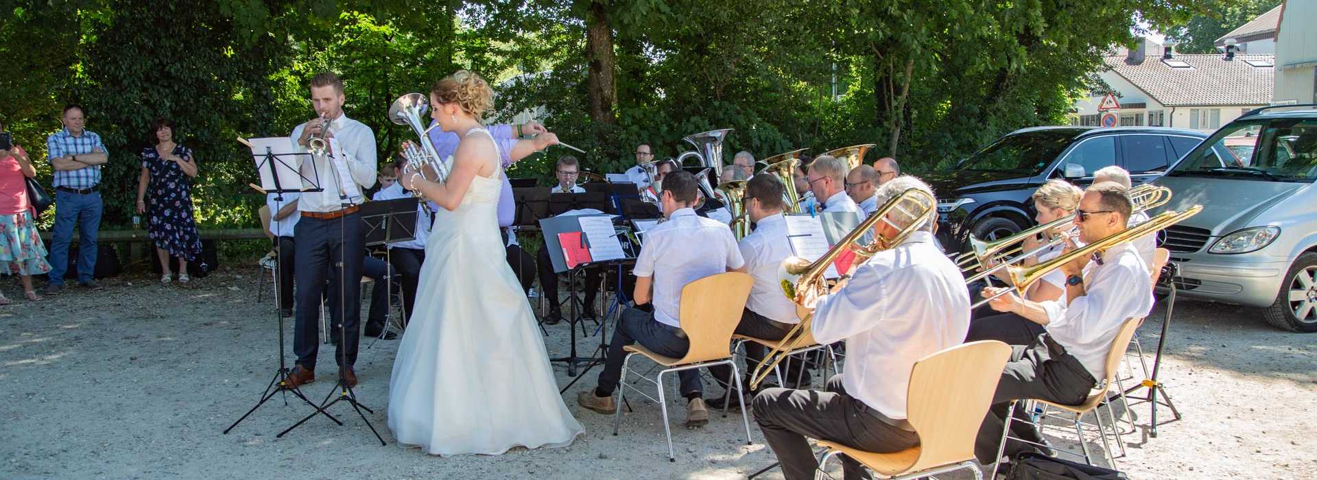 Die Celebration Brass an der Hochzeit von Lea und Jonas